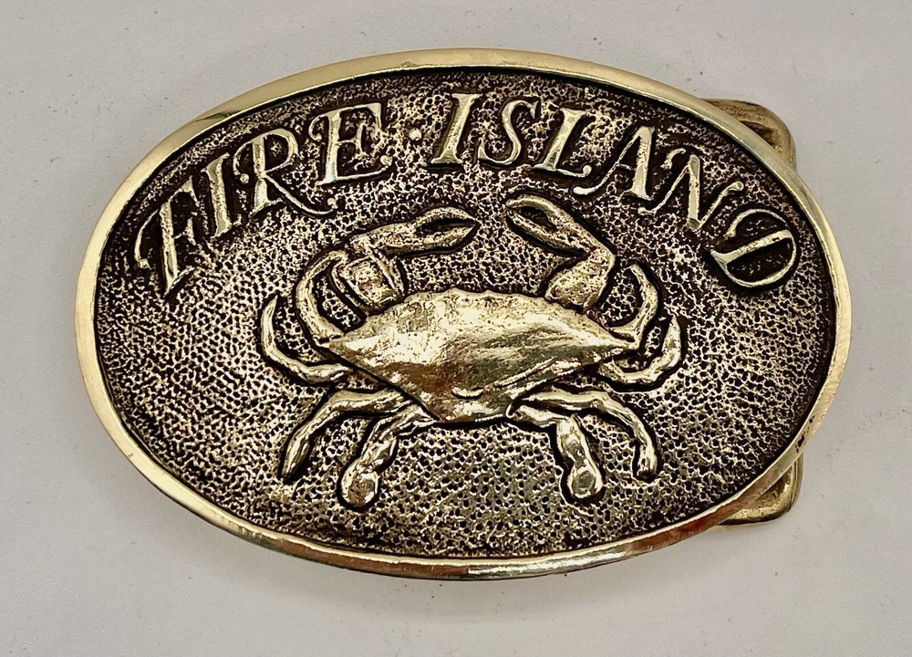 Fire Island Blue Claw Crab Buckle, By Bonfe Leather.