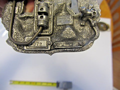 Hell on Wheels Motorcycle Belt Buckle Skull Skeleton Rebel Southern Wings 128