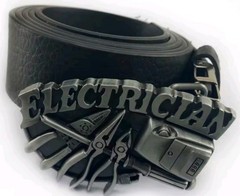 New Electrician tool tools Belt Buckle Metal More Trades Listed Plumber Roofer