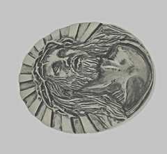 Jesus Image Belt Buckles Men Women Brushed Antiqued Vintage Gray Metal Western