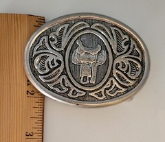 VINTAGE Avon Horse Saddle Western Belt Buckle 80s