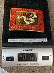 Western Buckle Gold Silver Red Running Horse Cowboy Fit 2 » Hebillas Vaqueras