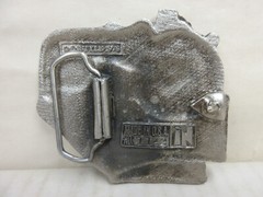 1970s InStyle Locomotive Train Belt Buckle White Metal Men&rsquo;s Fashion Accessory