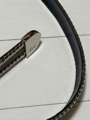 GUCCI Pre-Owned Silver Thin Leather Belt
