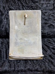 VINTAGE Belt Buckle Abalone/Brass/Silver Peace Dove ALPACA Mexico~ 3.5” X 2.5”