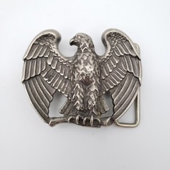 Vintage Avon 1970s Patriotic American Eagle Silver Tone Belt Buckle