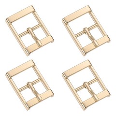 4Pcs Single Prong Belt Buckle 0.75&Prime; ID Metal Roller Buckle for Belt, Light Gold