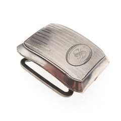 Wadsworth 925 Sterling Silver Antique Art Deco Letter S Initial Belt Buckle