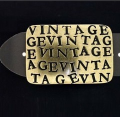 Antique Bronze Vintage Word Belt Buckle Rectangular Unisex Elegant Retro Design