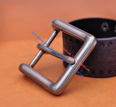 Quality Heavy Sturdy Antique Square Prong Single Pin Buckle For 43mm Belt strap