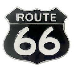 Route 66 Belt Buckle Western Cowboy Native American Motorcyclist (R66-01-B)