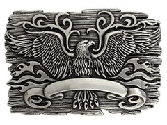 Antique Engraved Eagle Crest Belt Buckle Fits 1-1/2&Prime;(38mm) Wide Belt