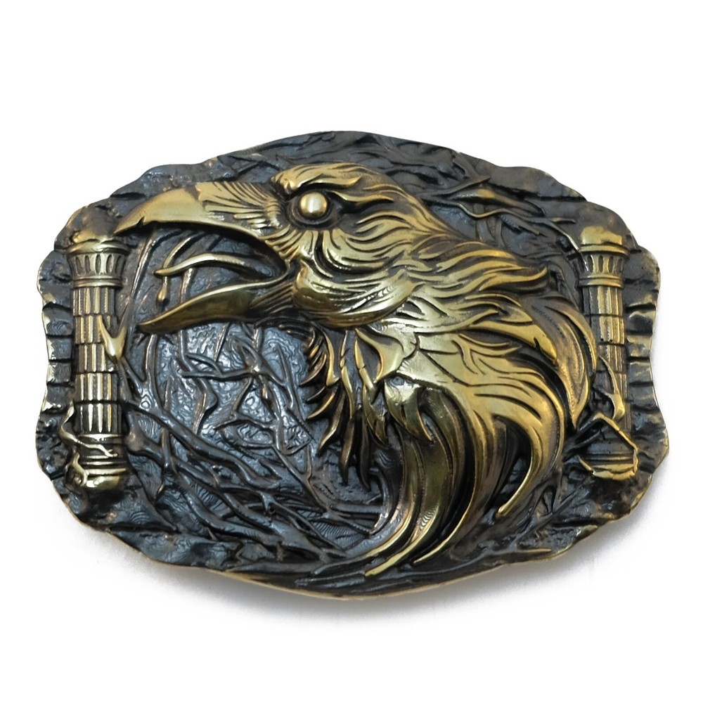Belt buckle “Raven”, Crow belt buckle, Blackbird buckle; Bird on the buckle;