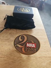 NRA National Rifle Association Golden Eagles 20 Belt Buckle NEW Unused