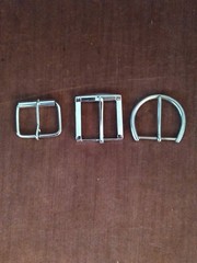 LOTS OF 3 SILVER COLOR REGULAR BUCKLE FOR 1 1/2 IN WIDE BELT