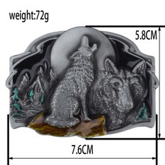Wolf belt buckle for men&rsquo;s Western cowboy motorcycle riding