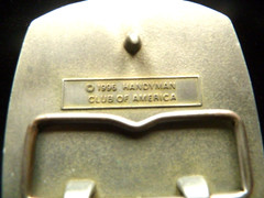 Vintage Handyman Club Of America Life Member Belt Buckle 1996