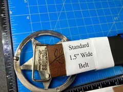 Famous Stars & Straps Five Point Star Logo See-Trough Silver Color Belt Buckle