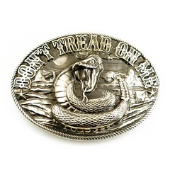 Don&rsquo;t Tread on Me german silver belt buckle, Historical American flag buckle