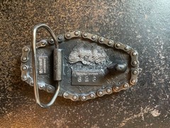 Live and Ride Chain Belt Buckle