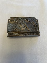 Vintage 1976 Brass Belt Buckle Hunting Protect America’s Hunting Heritage 3.5&Prime; x