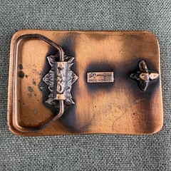 Vintage AT Designs ACS Belt Buckle Made In Canada Copper eel Lightning