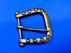 Replacement Brass Tone Studded Theme Harp Shaped Vintage Belt Buckle