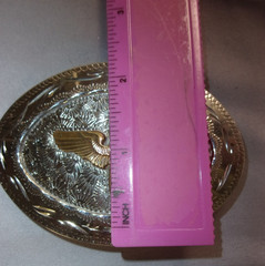 1942 U.S. ARMY AIR CORPS FORCE AVIATION WING PROPELLOR SILVER & GOLD BELT BUCKLE