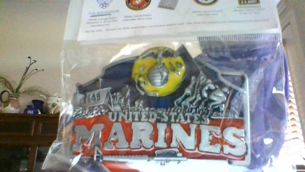 United States U.S. Marine Corps Metal Belt Buckle OFFICALLY LISCENSED PRODUCT