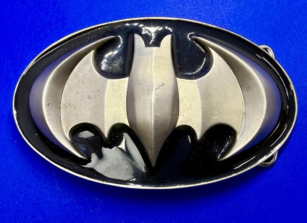 Batman Dc Comics Superhero S07 Black & Grey Raised 3D GTO Oval Belt Buckle