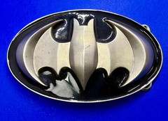 Batman Dc Comics Superhero S07 Black & Grey Raised 3D GTO Oval Belt Buckle