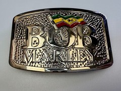 BOB MARLEY Jamaican Singer Rastafarian Flag Music Reggae 2006 Belt Buckle