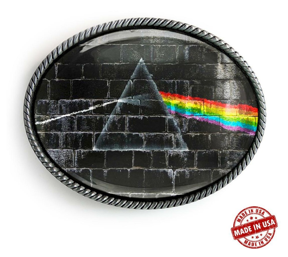 Pink Floyd The Wall 60&rsquo;s Rock Band Oval Handmade Artisan Belt Buckle