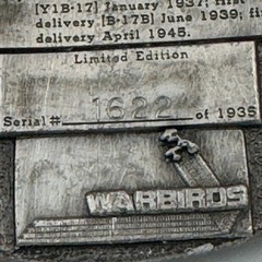 Vintage 1985 B-17 Flying Fortress 50th Anniversary Belt Buckle Limited Edition