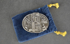 MINT Communications & Telephone 1988 Siskiyou Belt Buckle Z-50 Pewter w/ Pouch