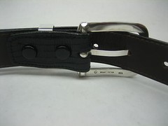 STERLING SILVER 925 SOLID BUCKLE & LOOP, & GENUINE LIZARD BELT 28 MM WIDE U.S.A