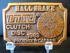 Hall Brake Velvetouch Clutch Disc Belt Buckle 1983 Phoenix AZ & Casper WY Mining