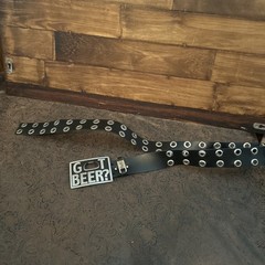 VTG 1999Bergamot GOT BEER Belt Buckle Numbered Bottle Opener Add In Studded Belt