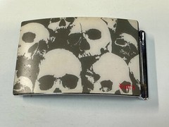 Multiple Skulls Silver Tone Picture unique Belt Buckle – Blood Red Batra