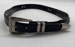 Huskers Black Studded Black Genuine Leather Belt – Men – Size 36