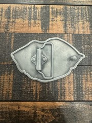 Red Lipstick Kiss Pucker Smooch Novelty Great American Products Belt Buckle