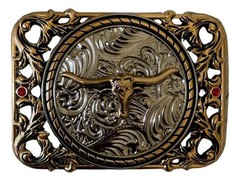 Mexican Toro Bull Head Charro Cowboy Belt Buckle Hebilla Vaquera Made In Mexico