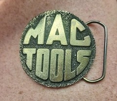 MAC TOOLS Logo Limited Edition Round Brass Belt Buckle