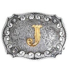 Men&rsquo;s Belt Buckles, English Letter in 3D, Western Style, CowboyAlphabe…