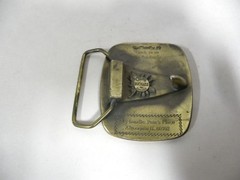 Vtg 10-4 CB Radio Microphone Motif Belt Buckle Made by Lewis Buckles (A5)