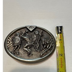 Great American Products Belt Buckle Mens OS Silver Excellent 1993 Warrior USA