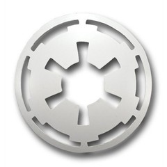 STAR WARS IMPERIAL LOGO BELT BUCKLE WHITE METAL ORIGINAL NEW AUTHENTIC WITH TAG