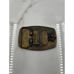 Vtg Steam Train Railroad Locomotive Belt Buckle CII New York