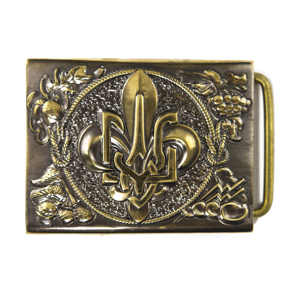 Plast belt buckle, Scout symbol, Lily buckle , Ukrainian scout trident buckle