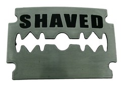 Razor Blade Belt Buckles Barber Shop Hairdresser Hair Stylist Tool Silver Chrome
